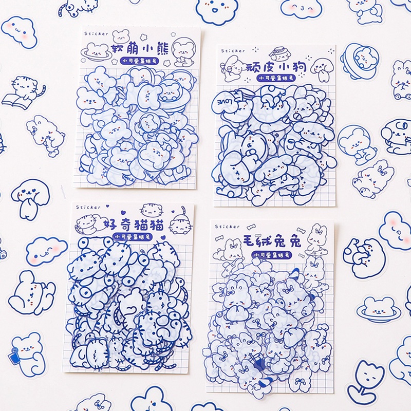 40 Pcs Cute Cartoon Waterproof PET Stickers Simple Journal Deco DIY ...
