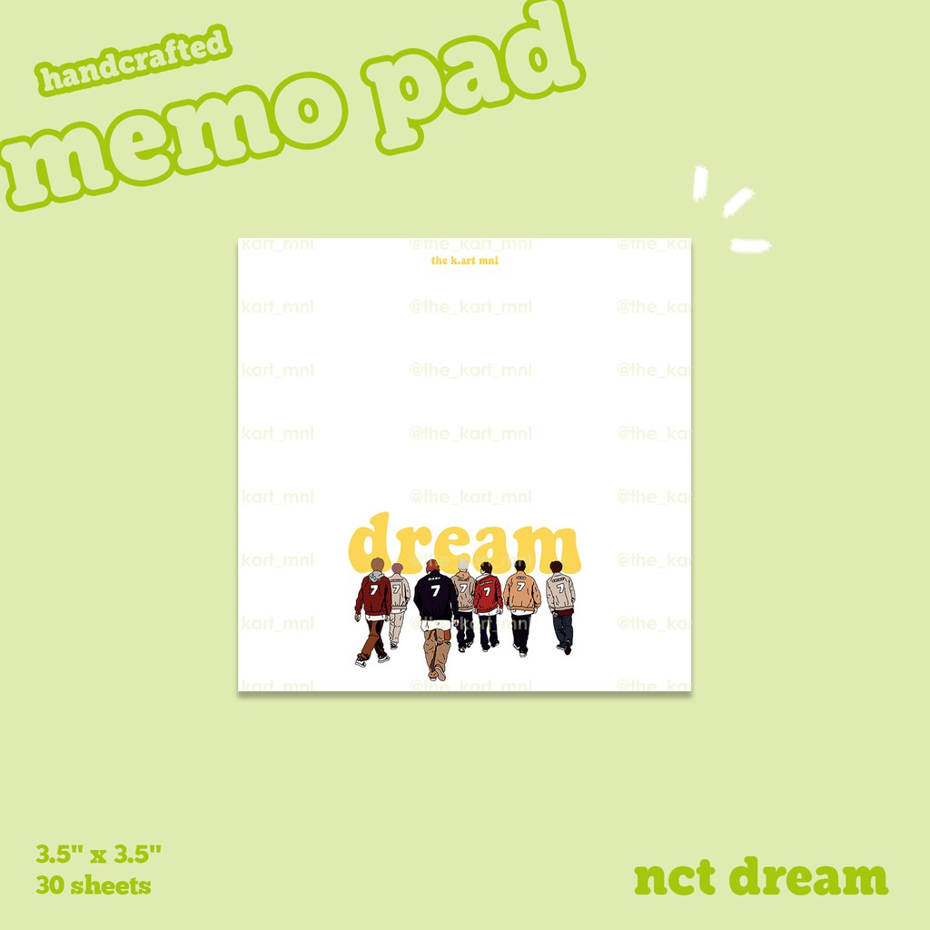 NCT DREAM 7DREAM Ver. - HANDCRAFTED MEMO PAD | Shopee Philippines