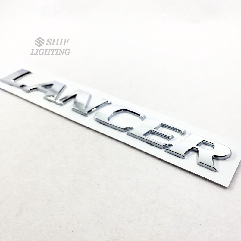 1 x ABS Chrome LANCER Letter Logo Car Rear Trunk Emblem Badge Sticker ...