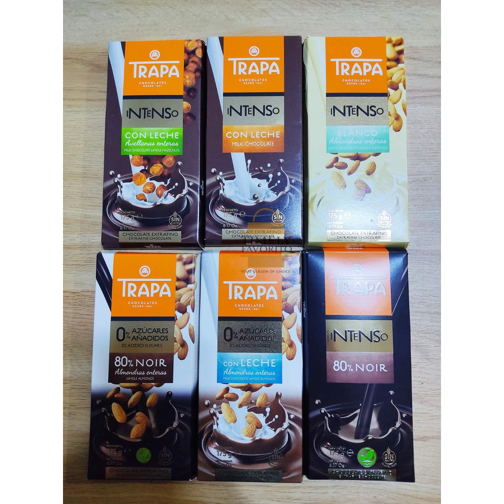 Trapa/Cachet 0% Added Sugar Dark/Milk Chocolate/Whole almonds/Chocolate ...