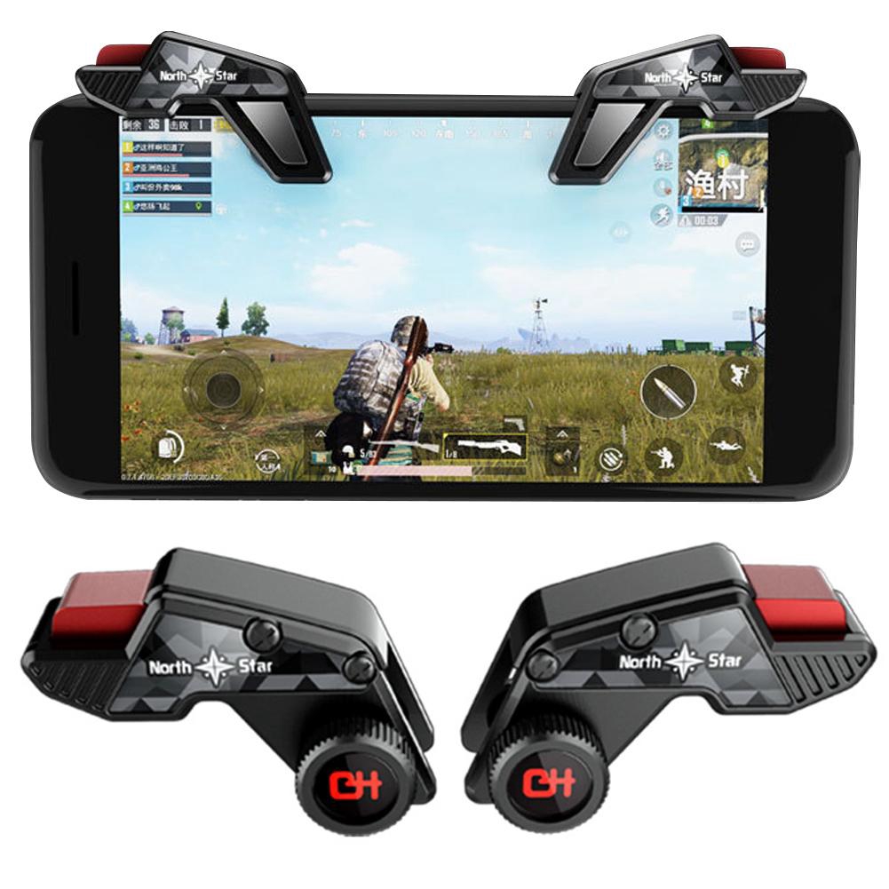 2Pcs/set North Star S8 Mobile Phone Game Controller Fire Button Shoot  Trigger Handle for PUBG Shooting Games | Shopee Philippines