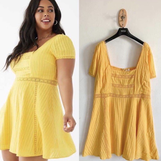 Forever 21 plus outlet size yellow dress