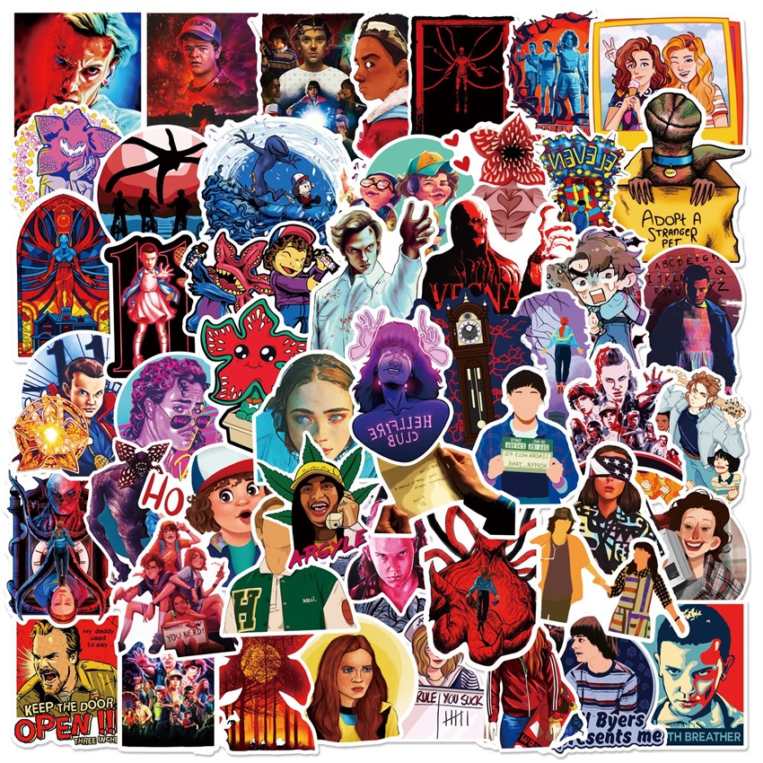 Stranger Things Series 10 Stickers 50Pcs/Set DIY Fashion Waterproof ...