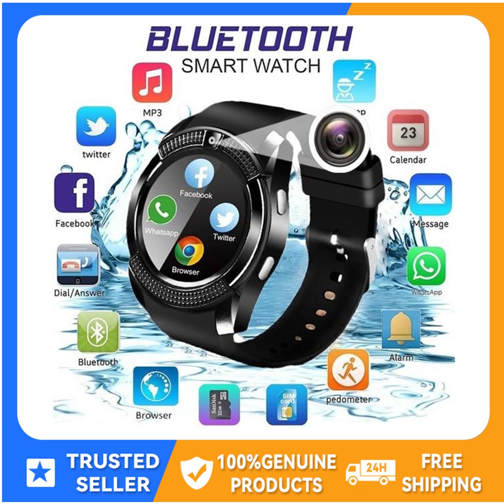 V8 smart sale watch waterproof