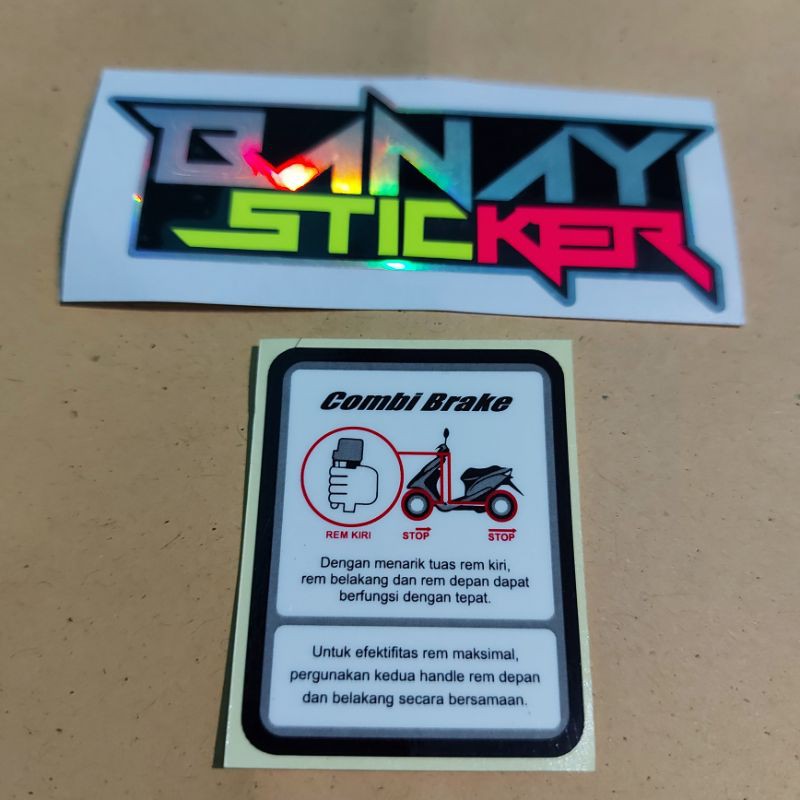 HONDA COMBI BRAKE STICKER Motorcycle Sticker Waterproof Honda Click ...