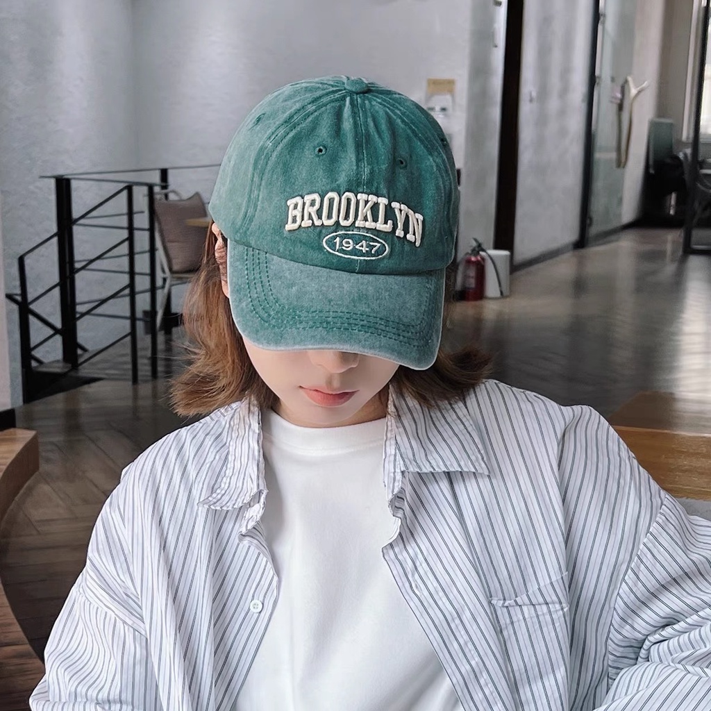 Brooklyn Letter Embroidered Hats Shopee Philippines