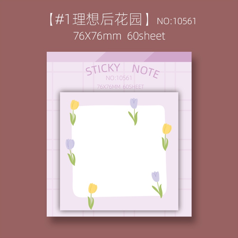 Basic Pastel Random Simple Flower Sticky Notes Memo Post it List ...