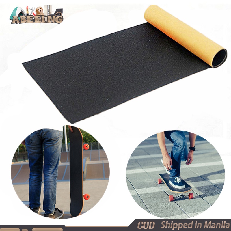 80x20cm Skateboard Grip Tape Sheet Black Scooter Grip Tape Sandpaper