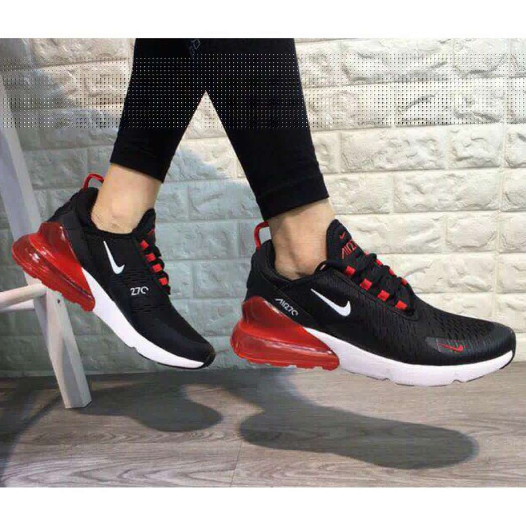 Mens nike air max 27 black and on sale red