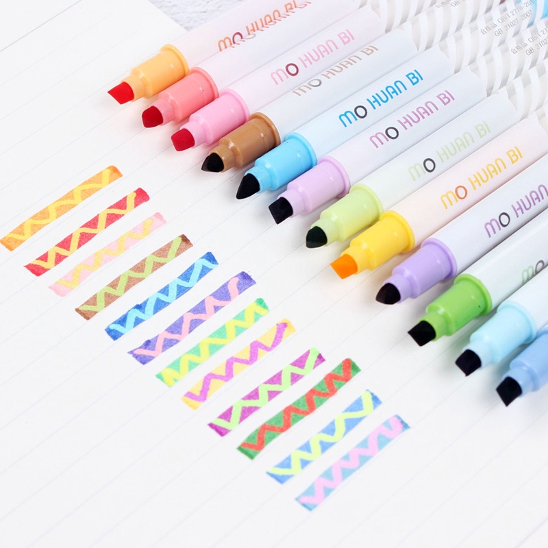 Magic Color-changing Fluorescent Marker Graffiti Color Pen Set Best for  Coloring Books School Supplies Stationery