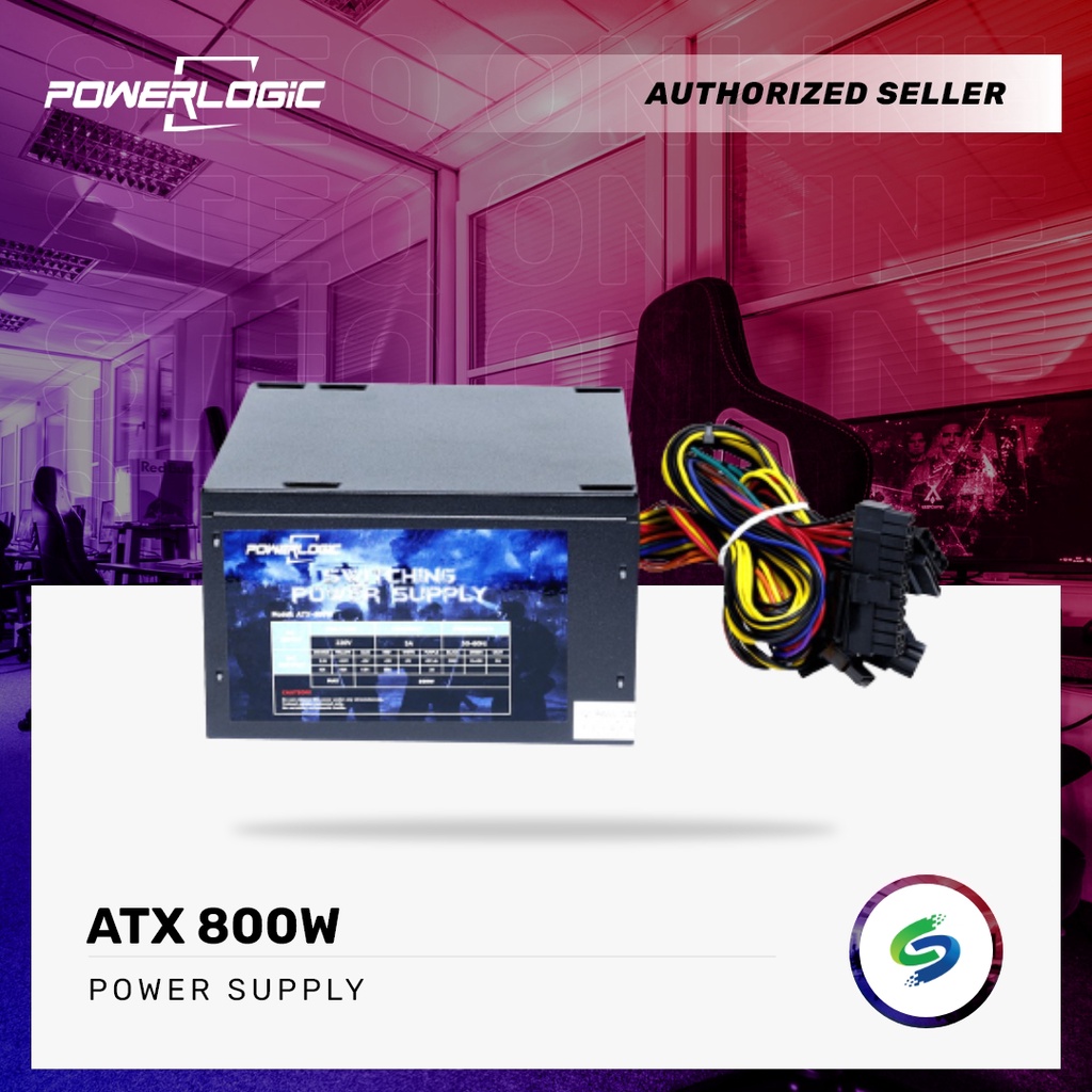 STEQ Powerlogic Atx800w 20 4 Pin Switching Power Supply Psu Shopee