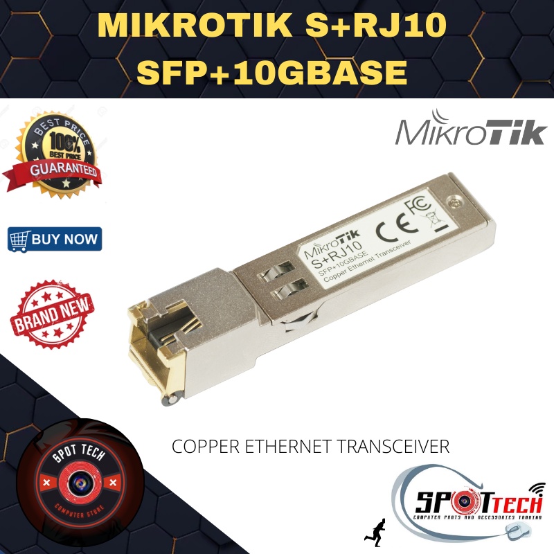 MIKROTIK S+RJ10 6-speed RJ-45 module for up to 10 Gbps up to 200 m ...