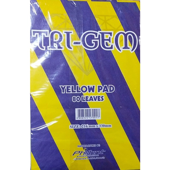 TRIGEM Yellow Pad Paper , Yellow Ruled Pad Paper , sold per Ream / 10