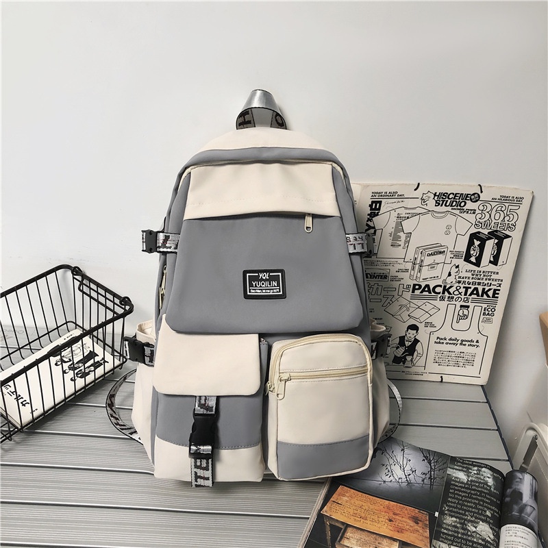 Korean backpack version high school student backpack large capacity ...