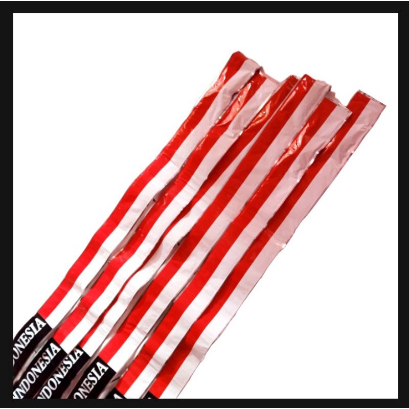 MERAH Red and White Clapping Balloons Indonesian Supporter Stick ...