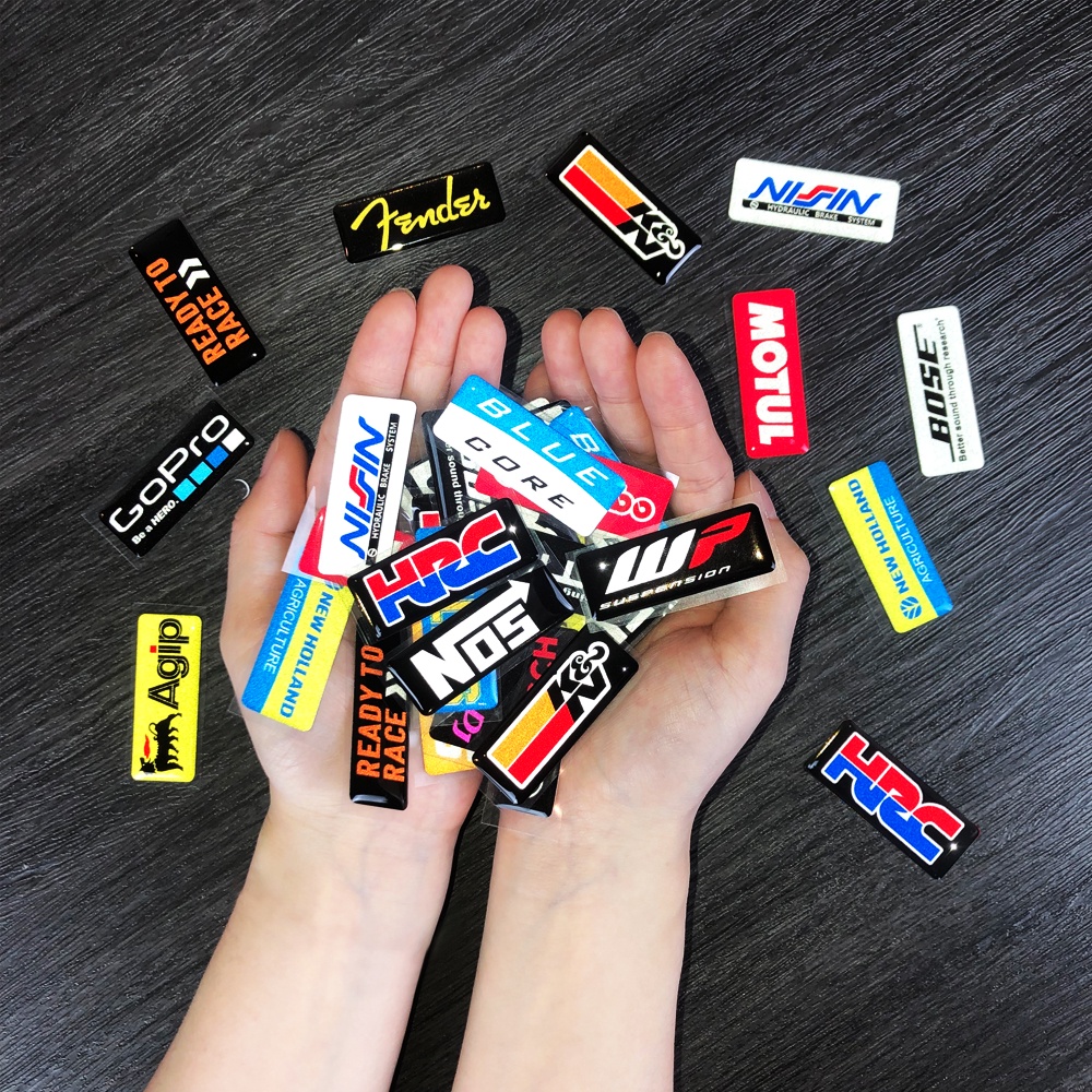 2Pcs 3D Reflective Stickers Motorcycle Accessories Small Drop Glue ...