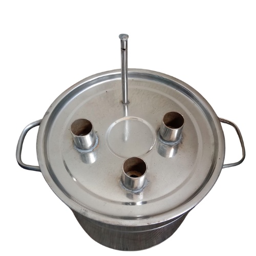 3 HOLES PUTO BUMBONG STAINLESS STEAMER WITH WOOD HULMAHAN HIGH QUALITY BEST FOR NEGOSYO ON HAND