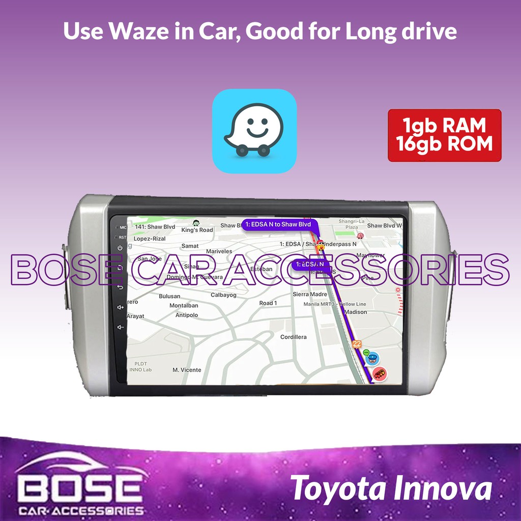 Toyota Innova 2Din / 2 Din Black OEM Android GPS for auto radio ...
