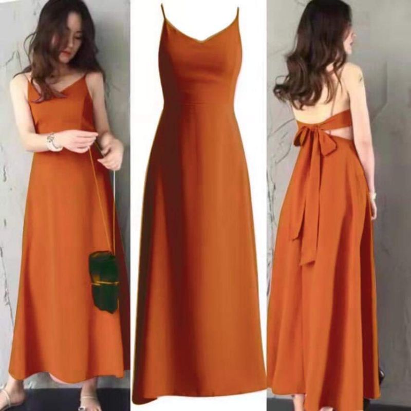 Fashionable Sexy Back Adjustable Ribbon Casual Dress for Wedding Party Debut and Cocktail Party