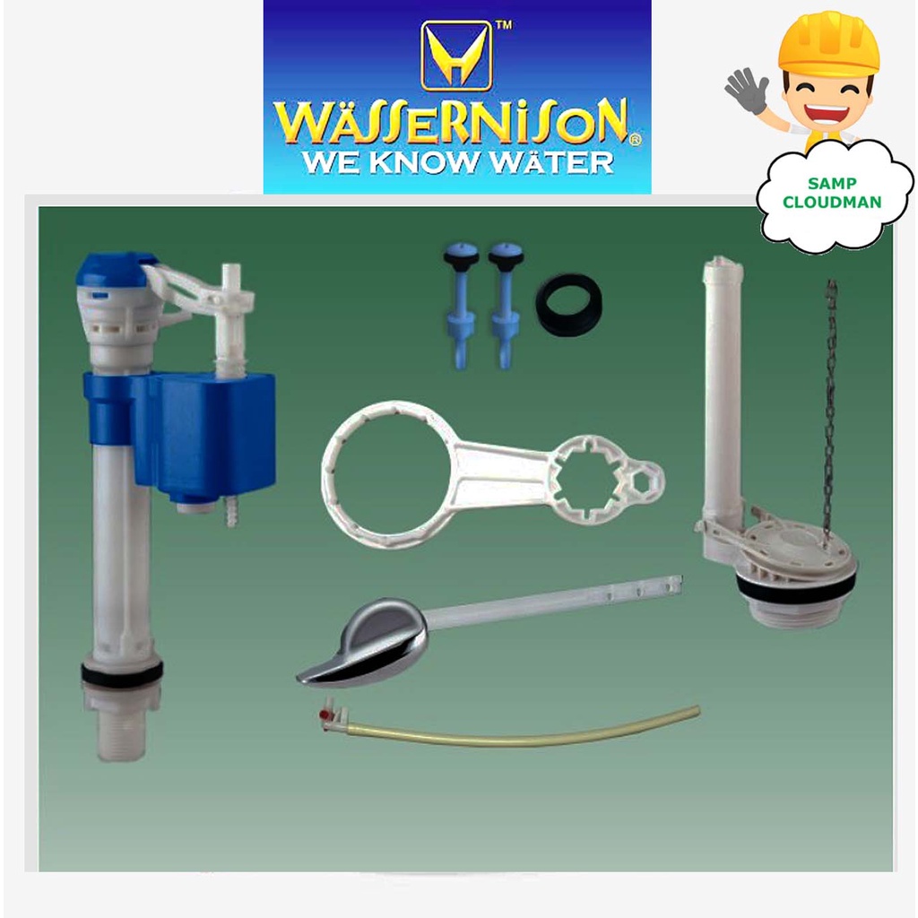Wassernison Universal Toilet Tank Repair Kit Lever Type NJCS109 Nison
