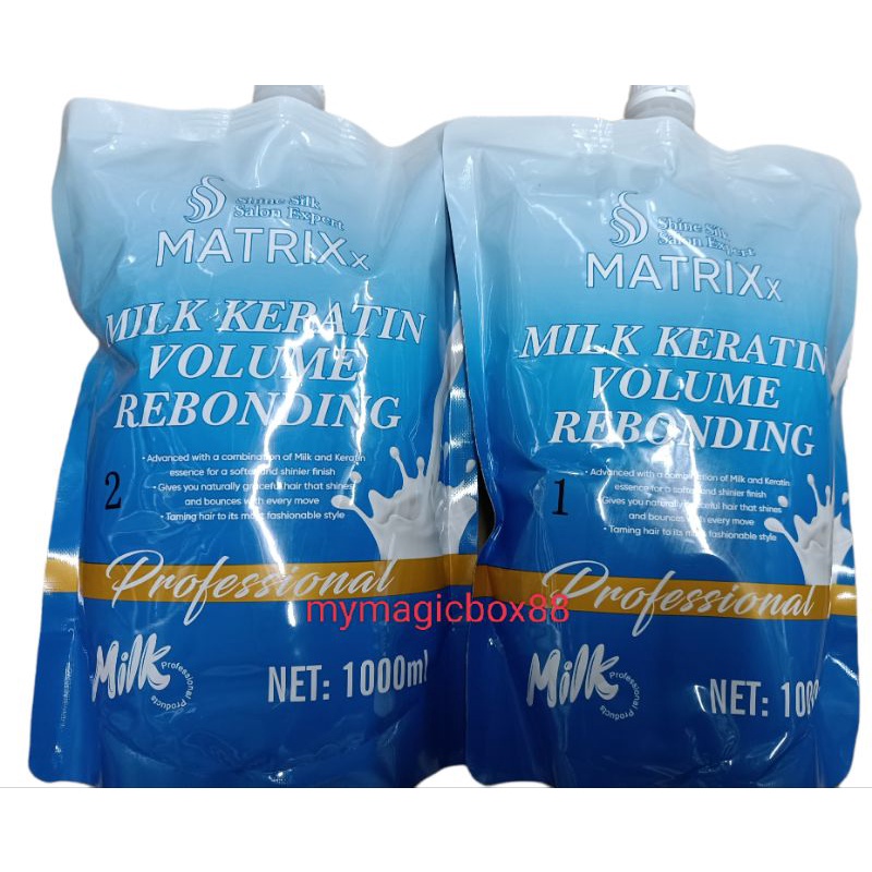 Matrixx milk keratin volume rebonding cream set Shopee Philippines