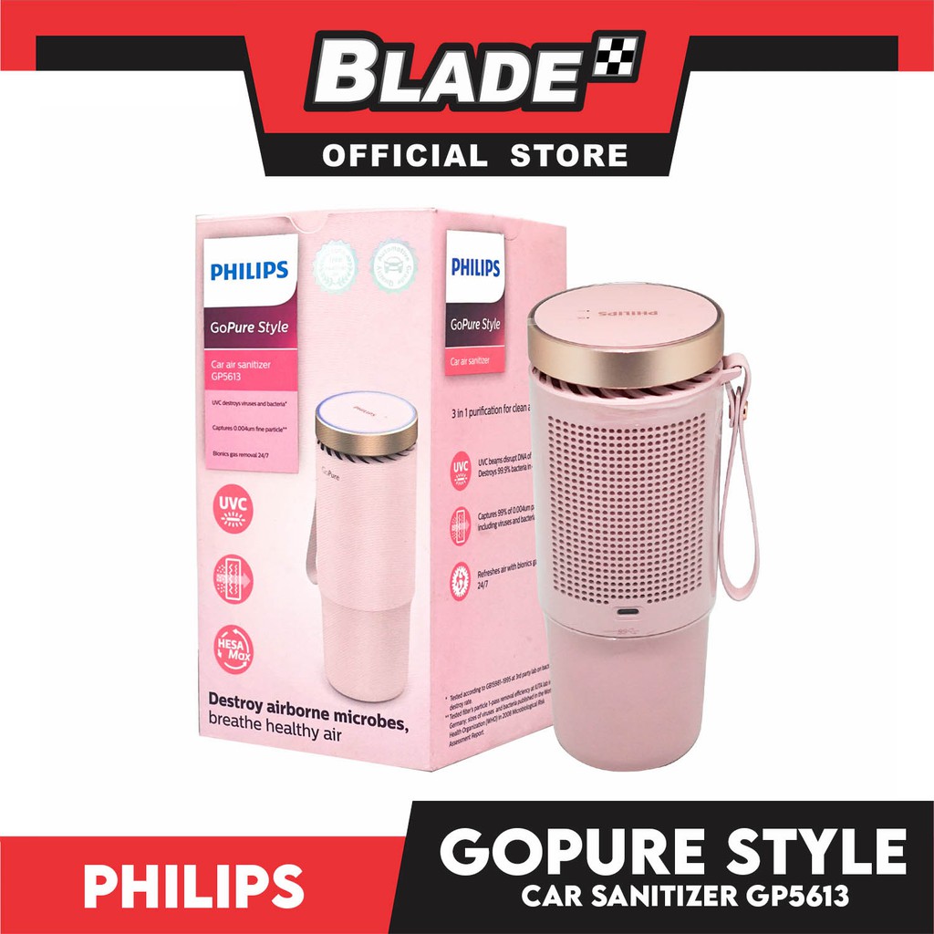 Philips GoPure Style Car Air Sanitizer GP5613 (Pink) for Car Air ...