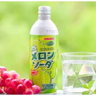 Sangaria Ramu Bottle Ramune Soda Original / Melon / Grape 500ml ...