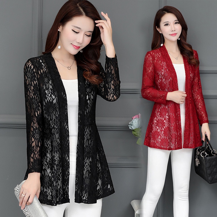 Summer Thin Lace Cardigan Long Sleeve Air Conditioning Shirt