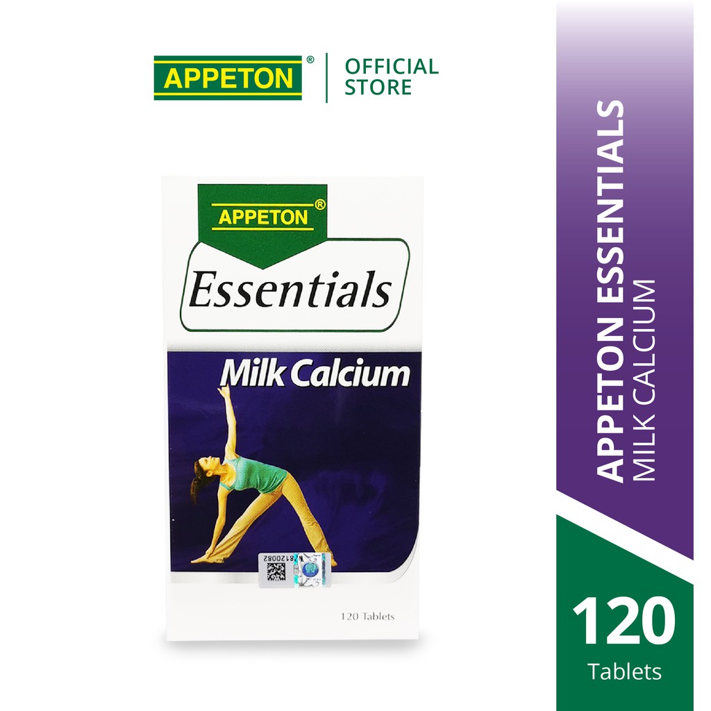 APPETON Essentials Milk Calcium for Healthy Bones and Teeth (120's ...