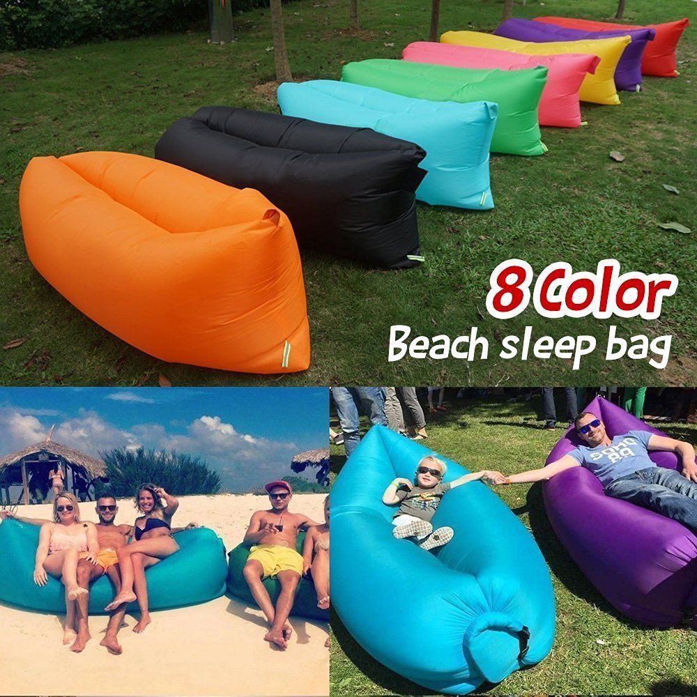 Inflatable Banana Bed Air Bed Beach Folding Sofa Shopee Philippines
