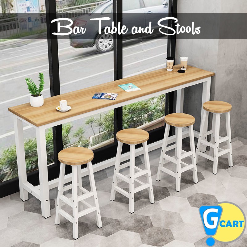 High long best sale table with stools