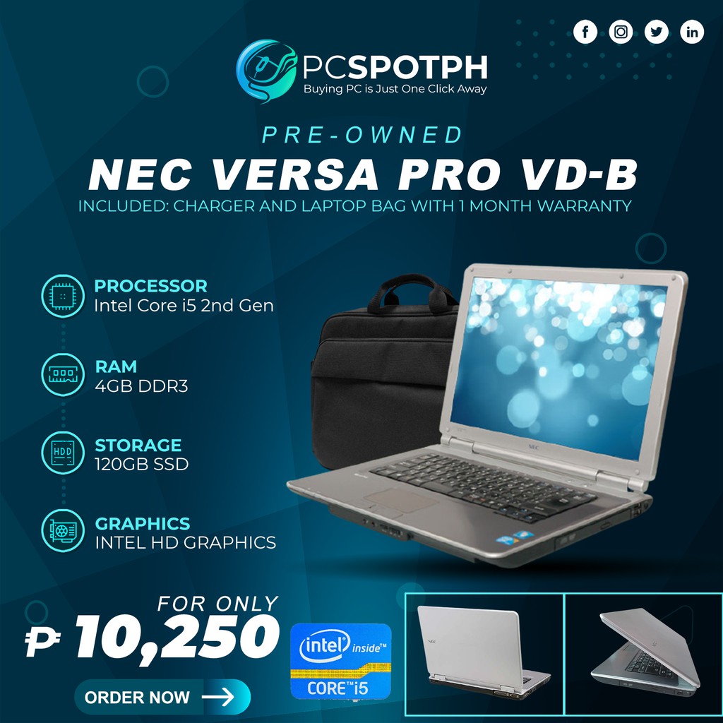 NEC VERSAPRO VD-B - Intel Core i5 2nd Gen - 4gb - 120gb SSD