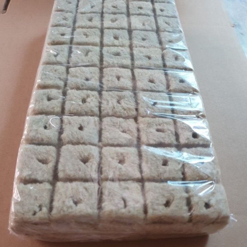 100pcs Rockwool Cubes Low Density Rock Wool Hydroponics Aquaponics 1 ...