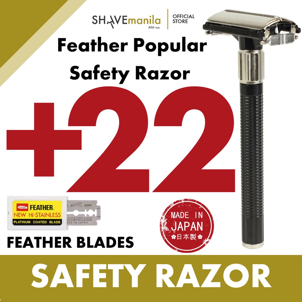 Feather Popular Double Edge Safety Razor Shave Bundle Shopee Philippines