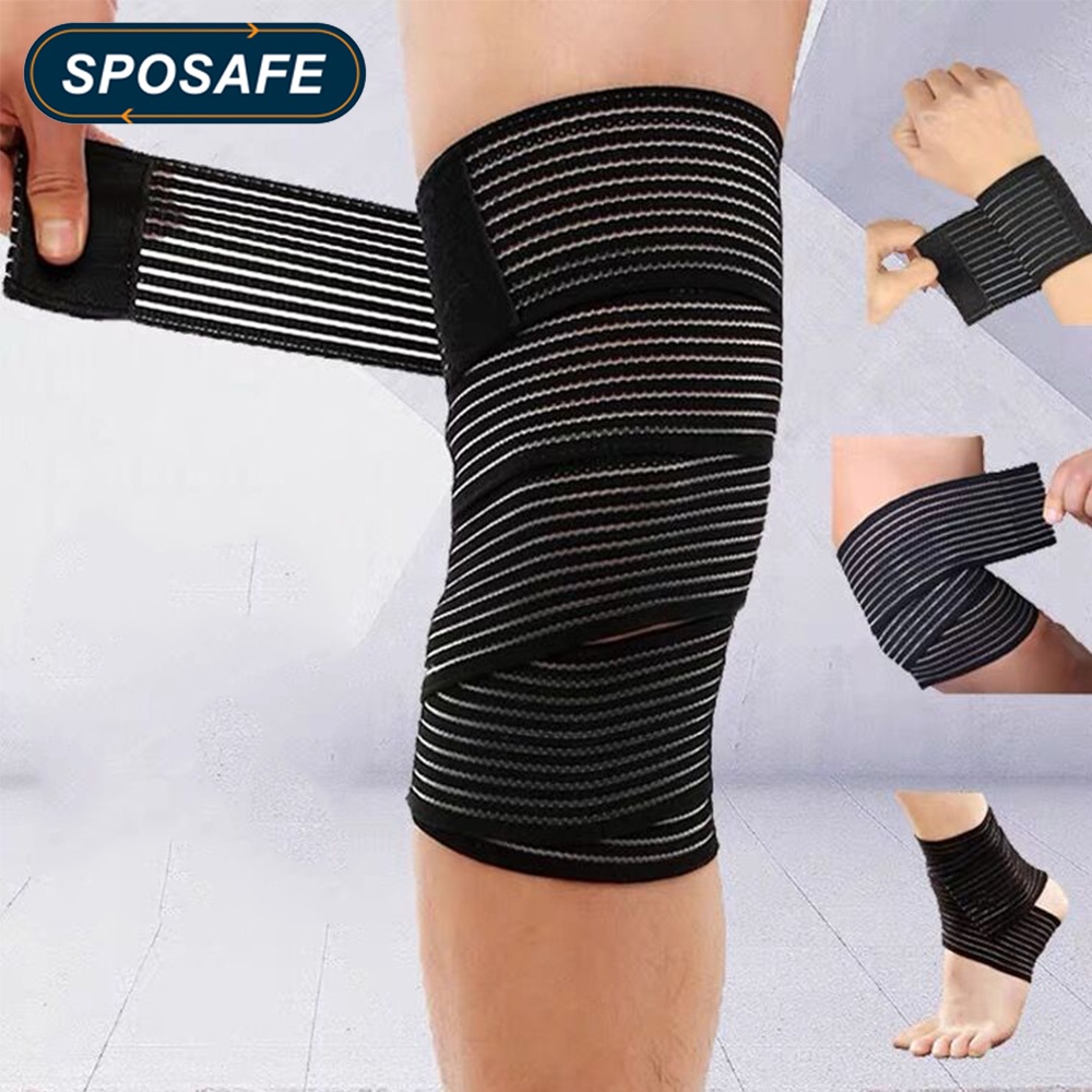 SPOSAFE 1 Pcs Elastic muscle bandage sports compression bandage for