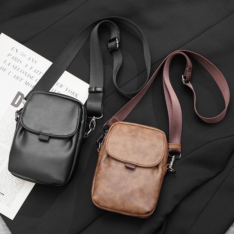 Hh fashion high quality sling bag for men 100% leather body bag K500 ...