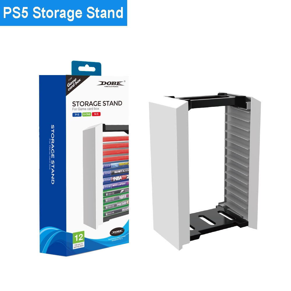 12 slots Game Discs Storage Stand Gaming Console Cards Holder Bracket ...