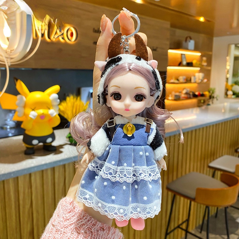 Cartoon Barbie Dress Up Doll Princess Keychain Cute Small Gift Ornaments Shopee Philippines