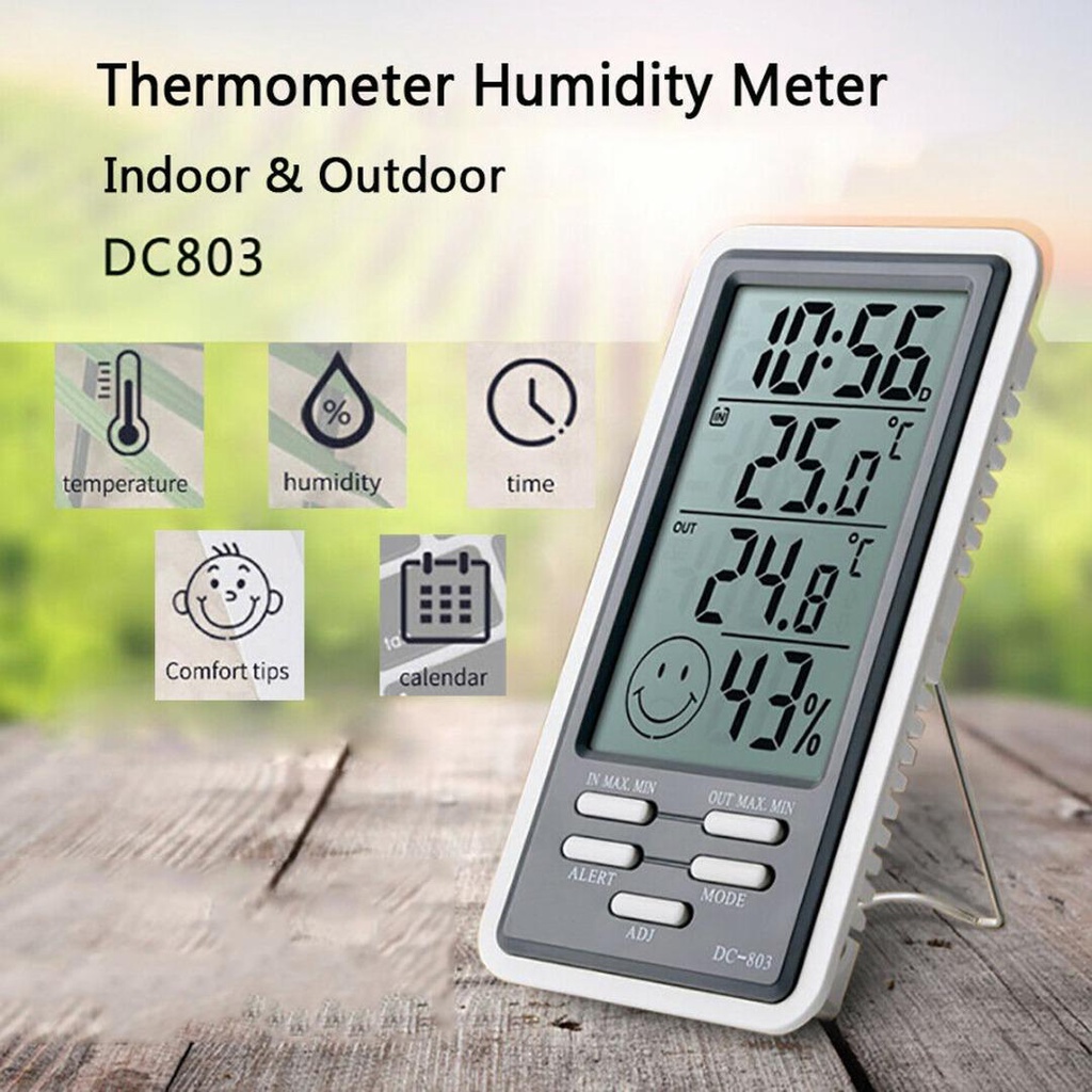 LBT 5 IN 1 Digital Thermometer/ Hygrometer Humidity Meter /Date /Time