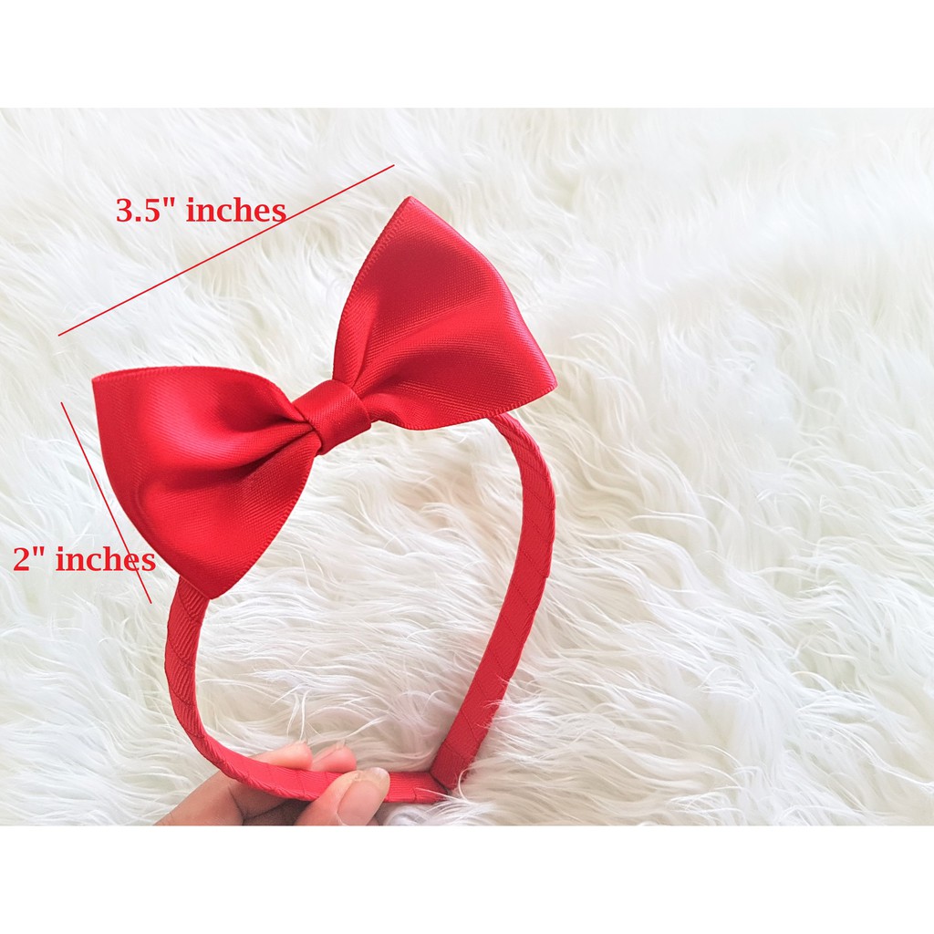 Snow white bow store headband