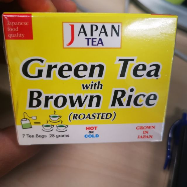 JAPAN green tea with roasted brown rice 7 teabags | Shopee Philippines
