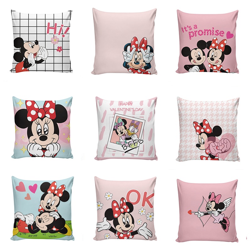 Disney Cartoon Mickey Mouse Minnie Pillowcase Children Black and White ...