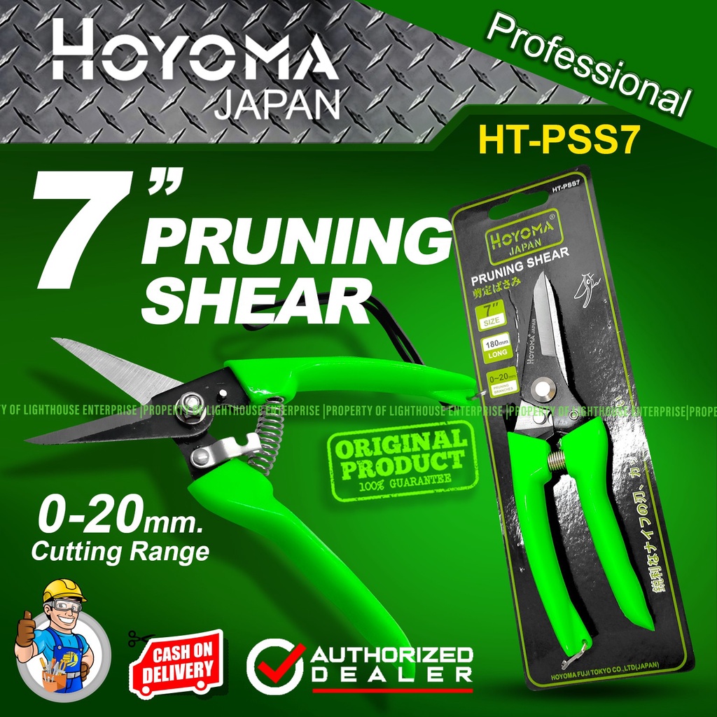 HOYOMA Japan Pruning Shear, Branch Pruner, Garden Pruning Shear (Straight 7", Bypass 8