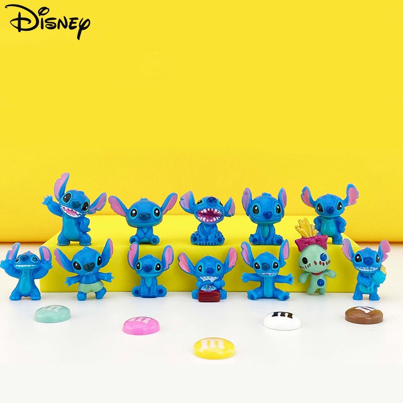Cymbidium-Disney Anime Action Figures Toy Lilo&stitch Doll Mini Stitch ...