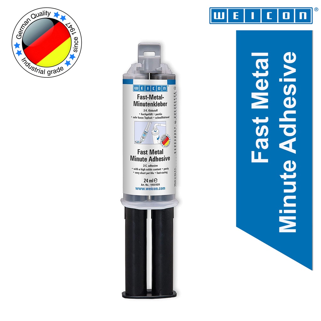WEICON Fast Metal Minute Glue 24 ml Grey Metalfilled Two Component