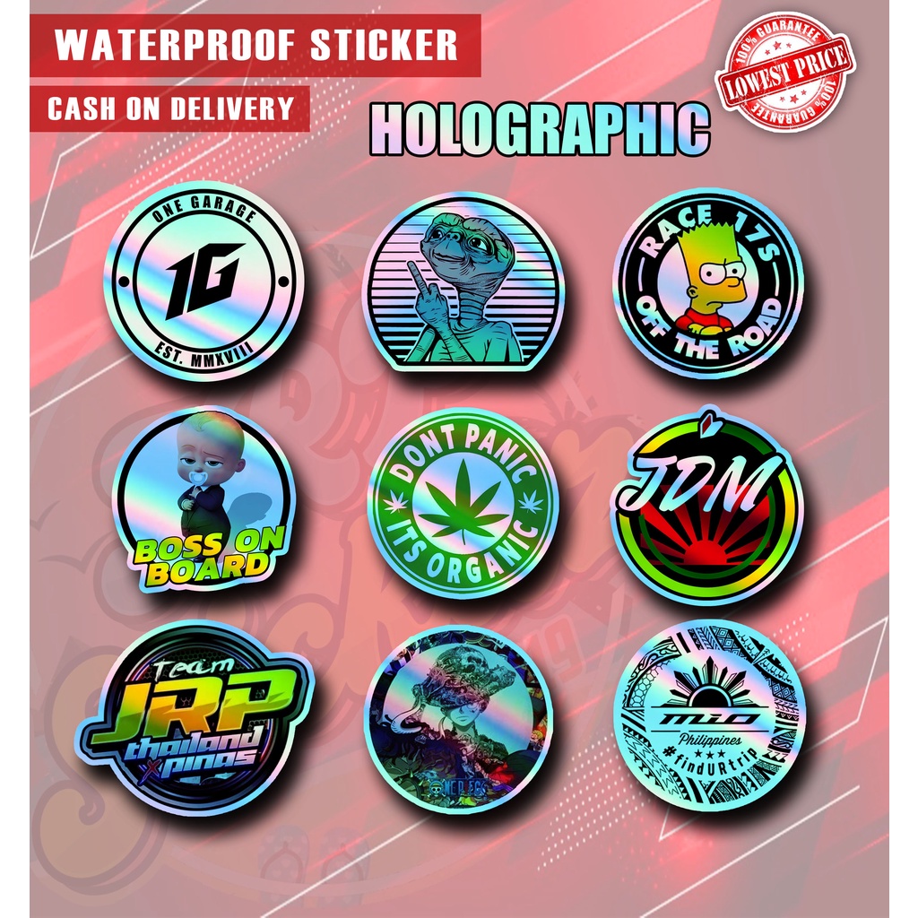 Holographic Stickers / Vinyl Stickers ( Set I ) | Shopee Philippines