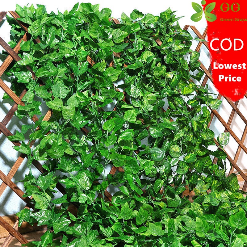 230cm Artificial Green Leaf Garland Plants Vine Fake Home Decor Plastic
