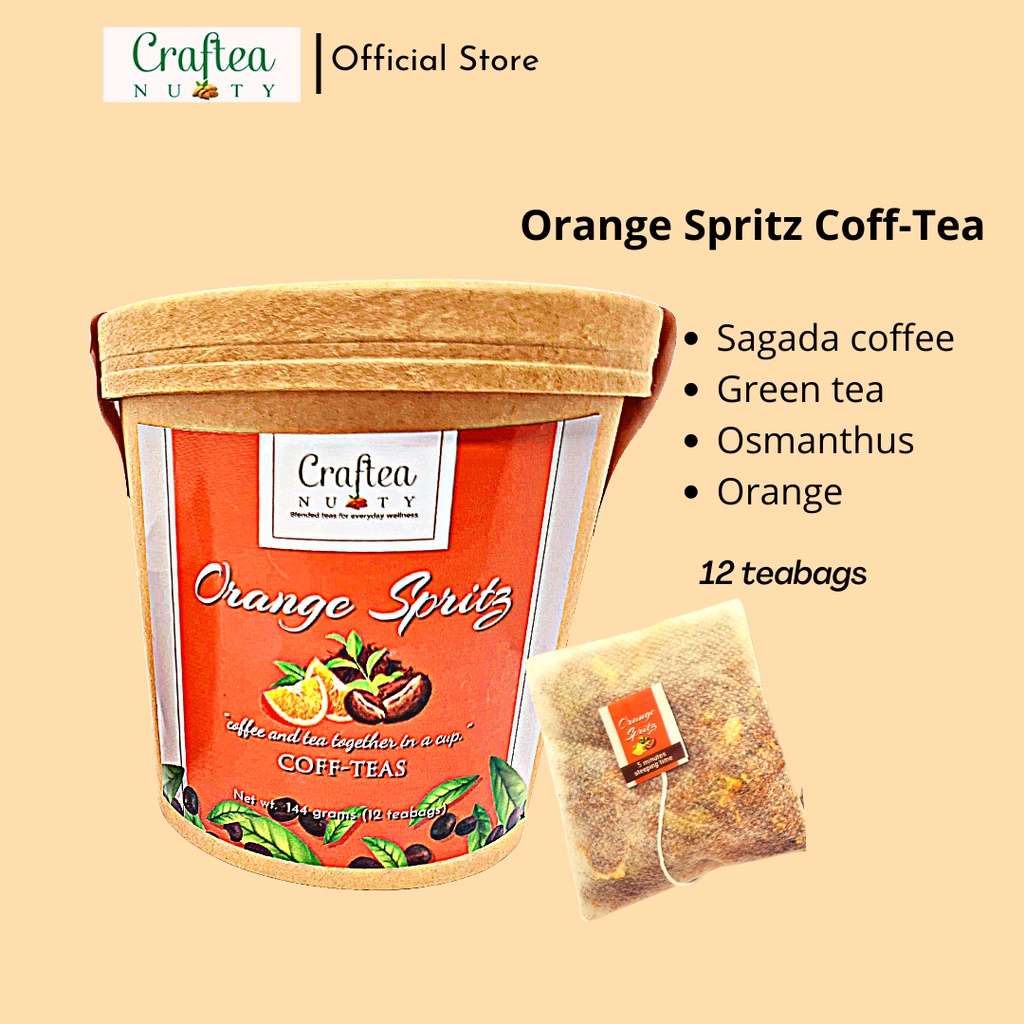 Coffee and tea blend | Grinded coffee with Thai green tea osmanthus tea ...
