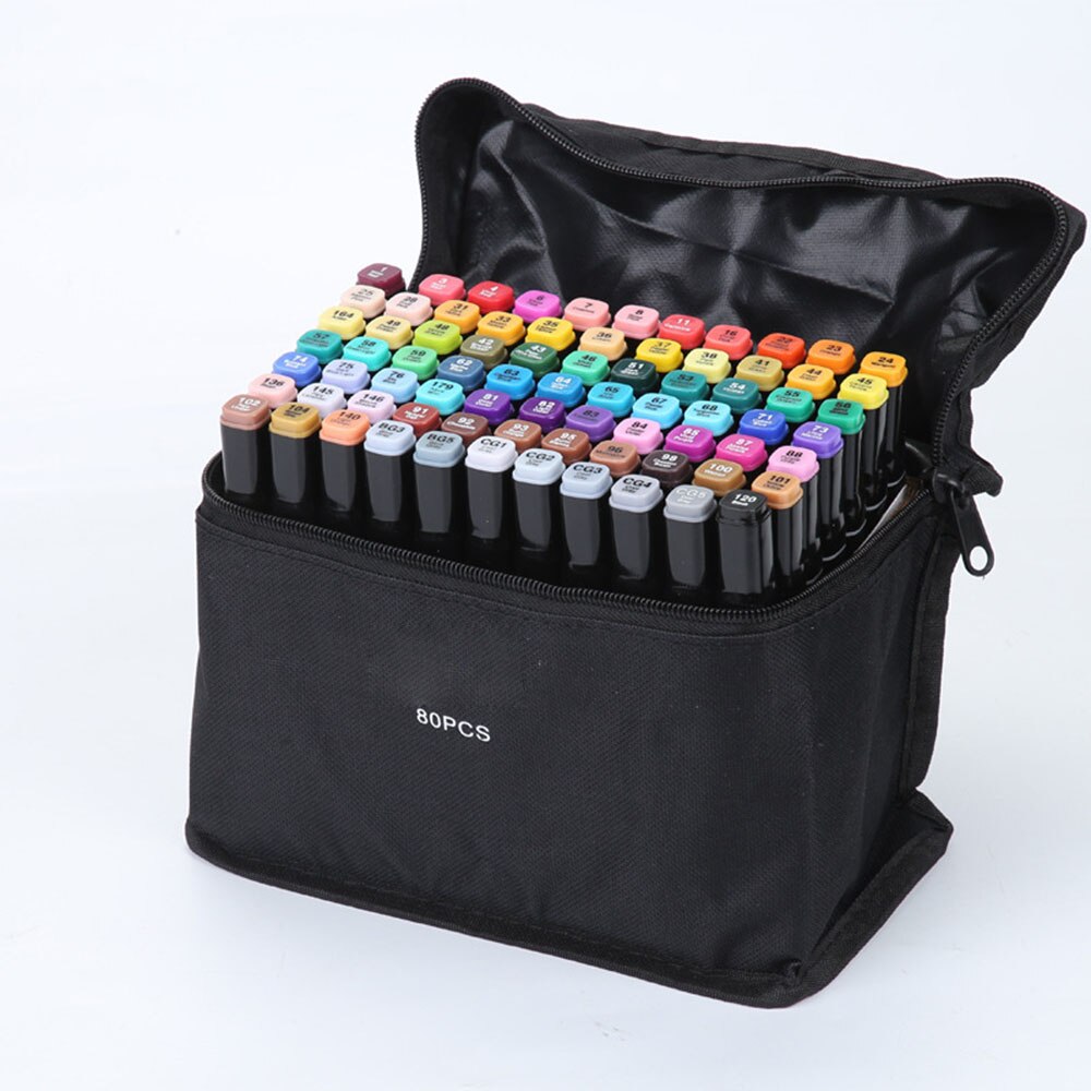 chfine 100 Colors Artist Markers Dual Tip Pens, Fine Tip Coloring