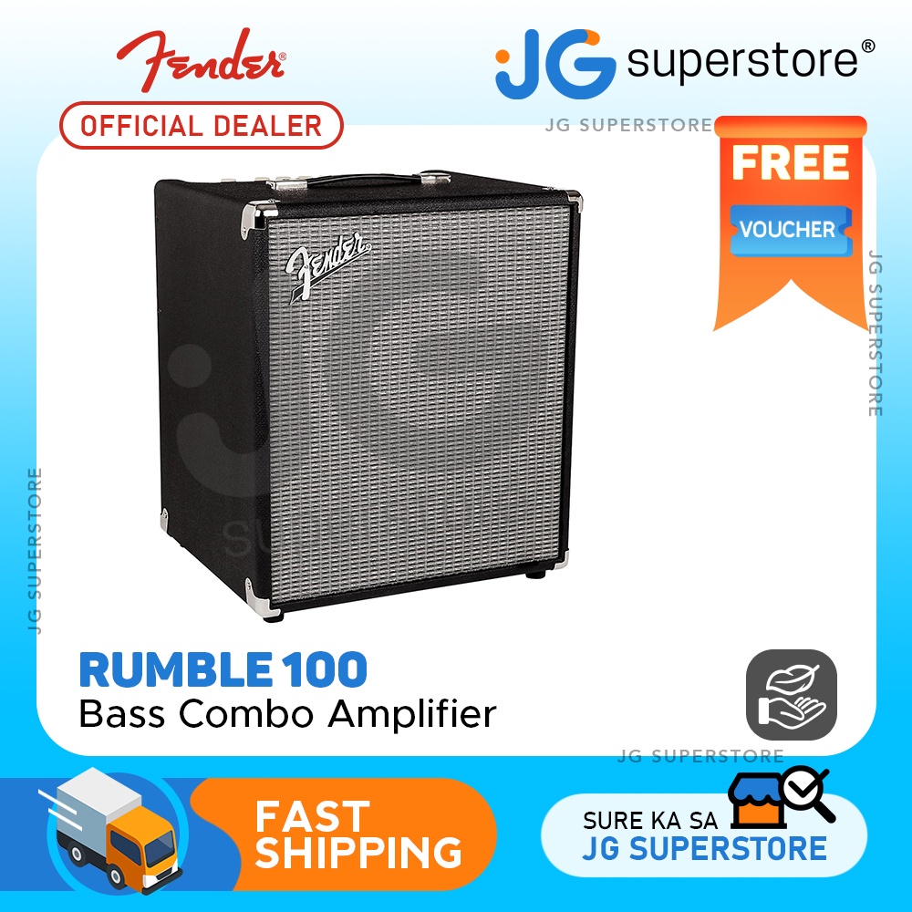 Fender Rumble 100 Bass Combo Amplifier 100W with 12in Speaker Ground